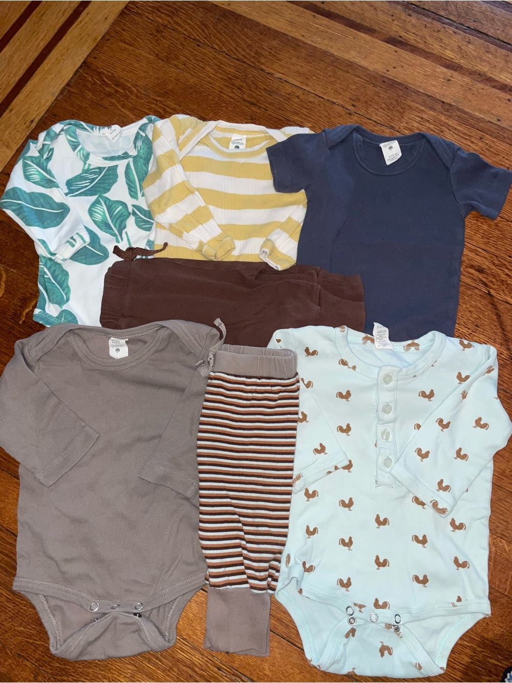 7 piece 100% organic cotton Kate Quinn 6-12 month bundle lot collection wardrobe